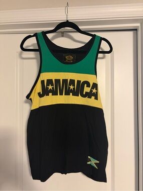 Classic Jamaica Colorblock Tank One-Piece - Green/Yellow/Black